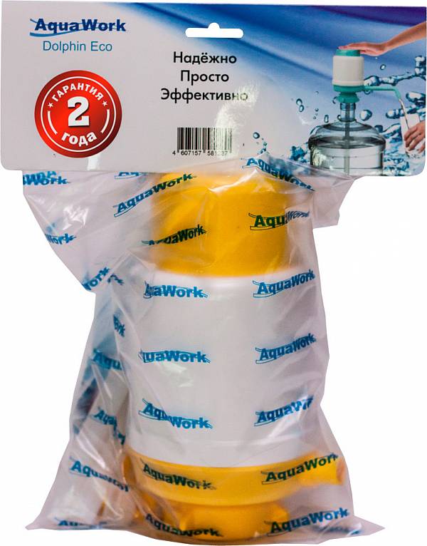 Помпа для воды Дельфин Эко желтая (в пакете)