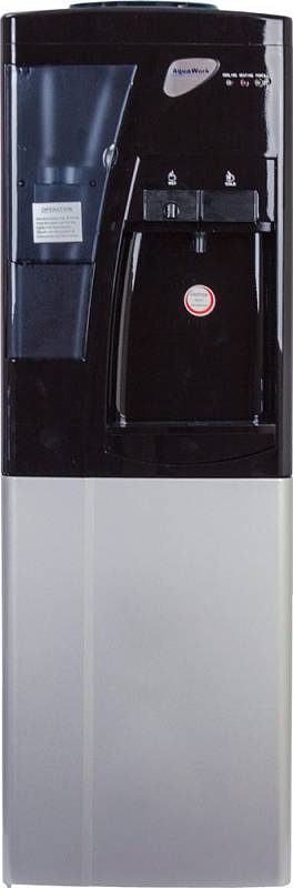 Кулер для воды Aqua Work 3-W серебристый со шкафчиком электронный