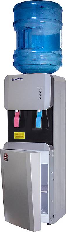 Кулер для воды Aqua Work 105-LR серебро со шкафчиком компрессорный