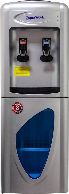 Кулер для воды Aqua Work 0.7-LDR серебро со шкафчиком электронный