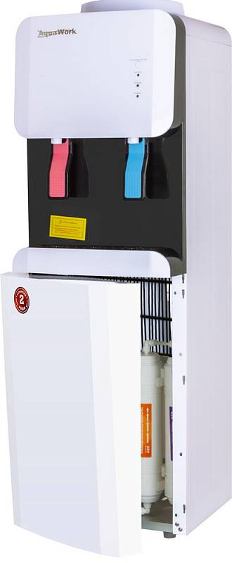 Кулер для воды Пурифайер Aqua Work 105-LR/SF+F бело-черный компрессорный
