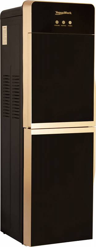 Кулер для воды Aqua Work R85-W золото-черный со шкафчиком компрессорный