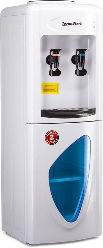 Кулер для воды Водораздатчик Aqua Work 0.7-LWR белый со шкафчиком без охлаждения