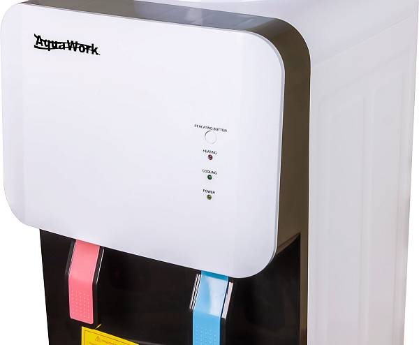 Кулер для воды Пурифайер Aqua Work 105-LR/SF+F бело-черный компрессорный
